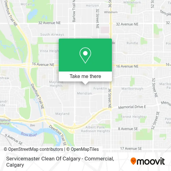 Servicemaster Clean Of Calgary - Commercial map