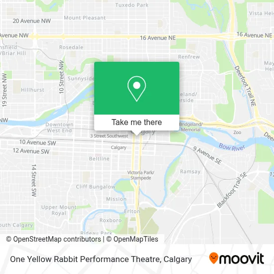 One Yellow Rabbit Performance Theatre map
