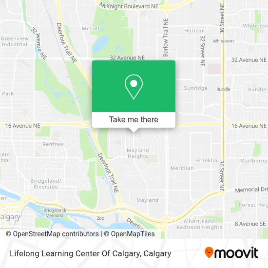 Lifelong Learning Center Of Calgary map