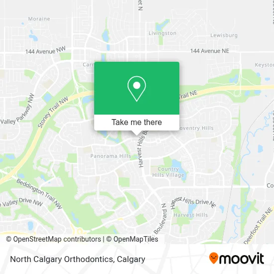North Calgary Orthodontics map