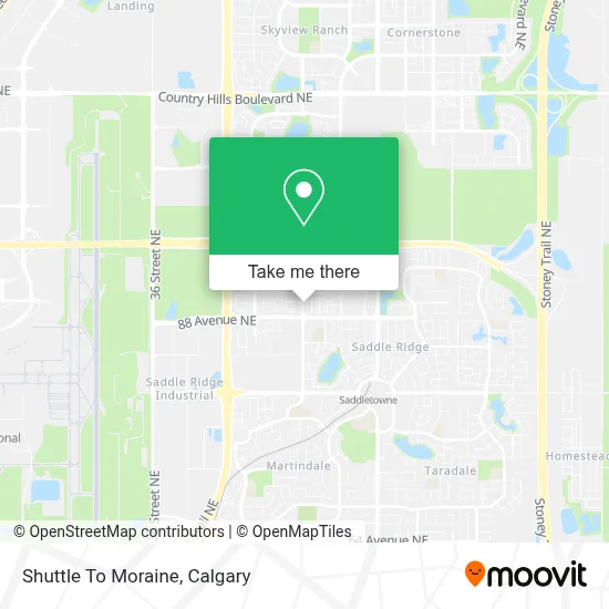 Shuttle To Moraine map