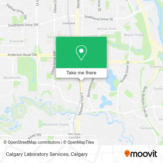 Calgary Laboratory Services map