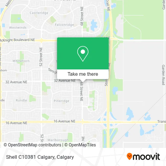 Shell C10381 Calgary map