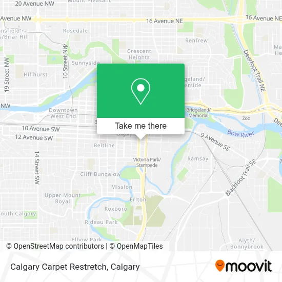 Calgary Carpet Restretch map