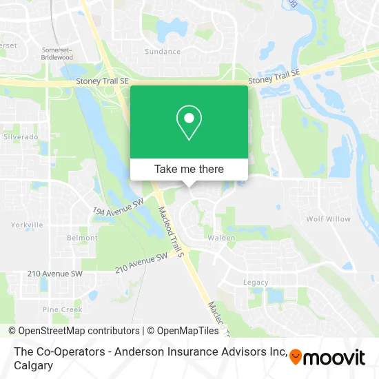 The Co-Operators - Anderson Insurance Advisors Inc map