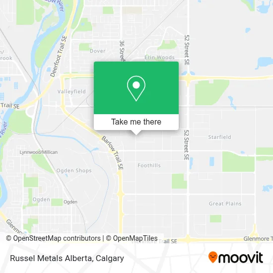 Russel Metals Alberta map