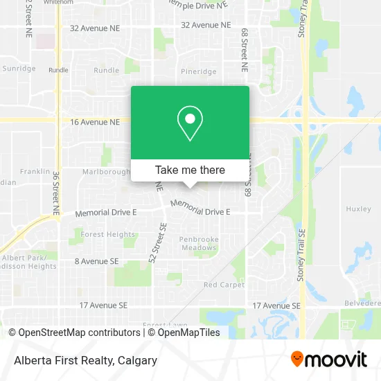 Alberta First Realty map