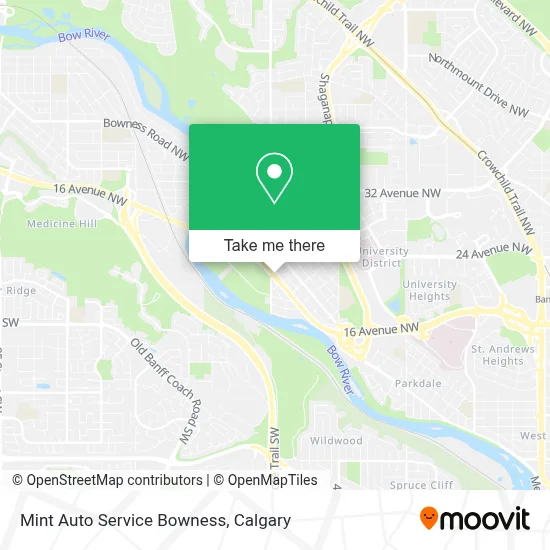 Mint Auto Service Bowness map