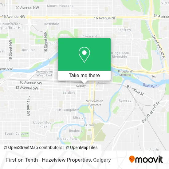First on Tenth - Hazelview Properties map