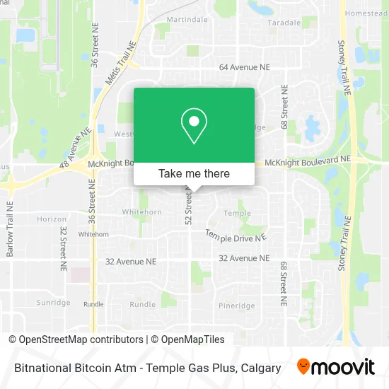 Bitnational Bitcoin Atm - Temple Gas Plus map