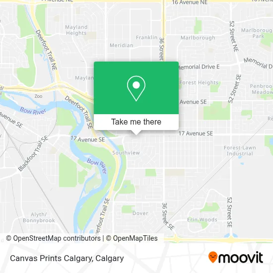 Canvas Prints Calgary map