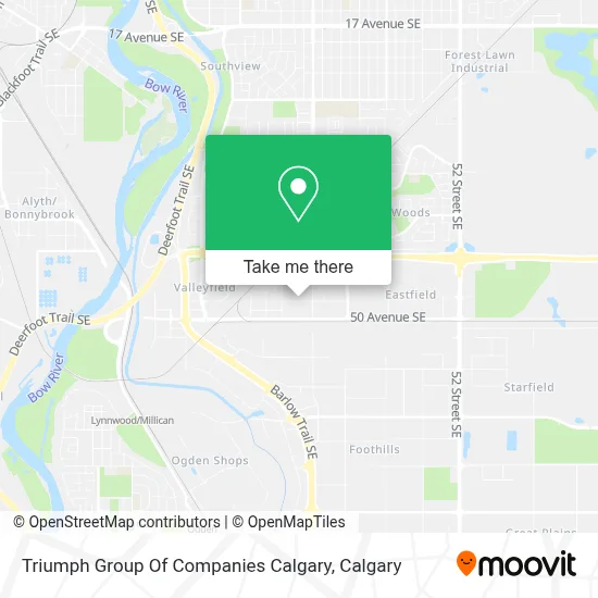 Triumph Group Of Companies Calgary map