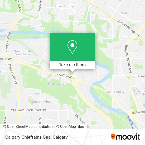 Calgary Chieftains Gaa map