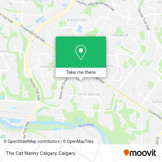 The Cat Nanny Calgary map