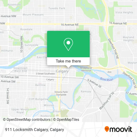 911 Locksmith Calgary map