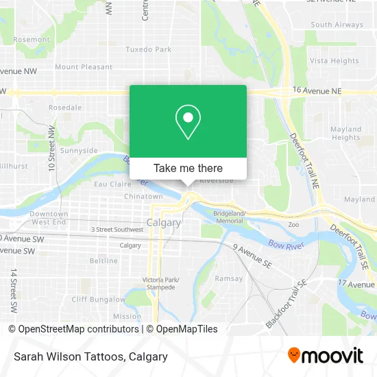 Sarah Wilson Tattoos map