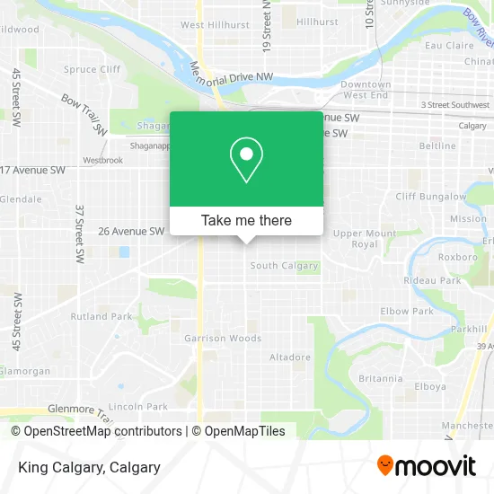 King Calgary map