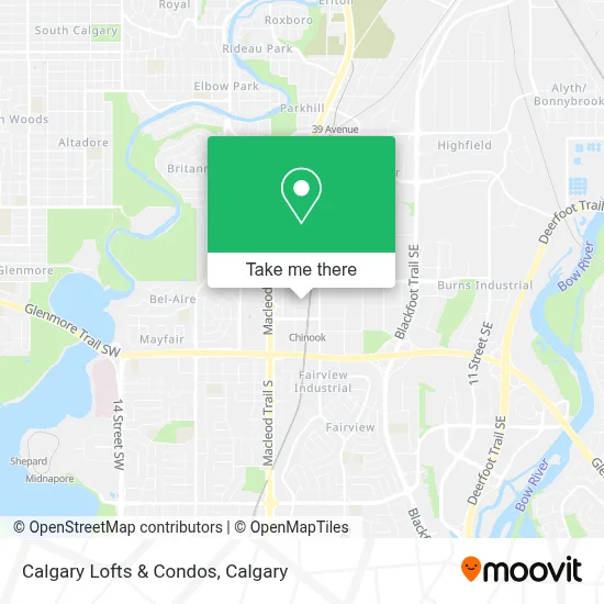 Calgary Lofts & Condos map