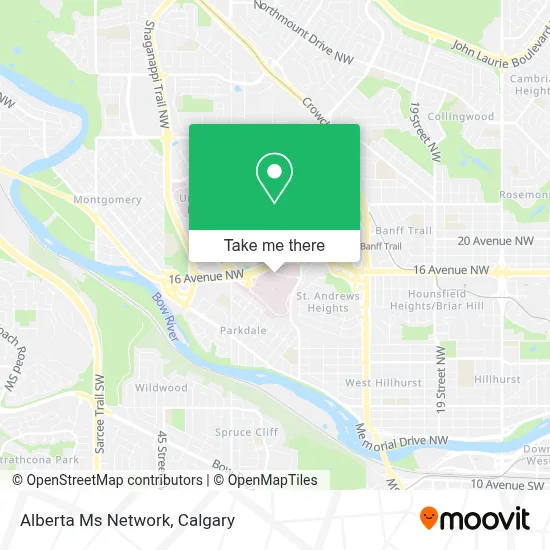 Alberta Ms Network map