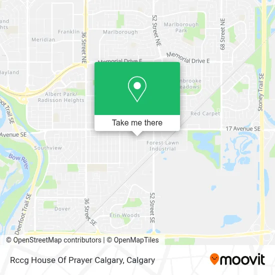Rccg House Of Prayer Calgary map
