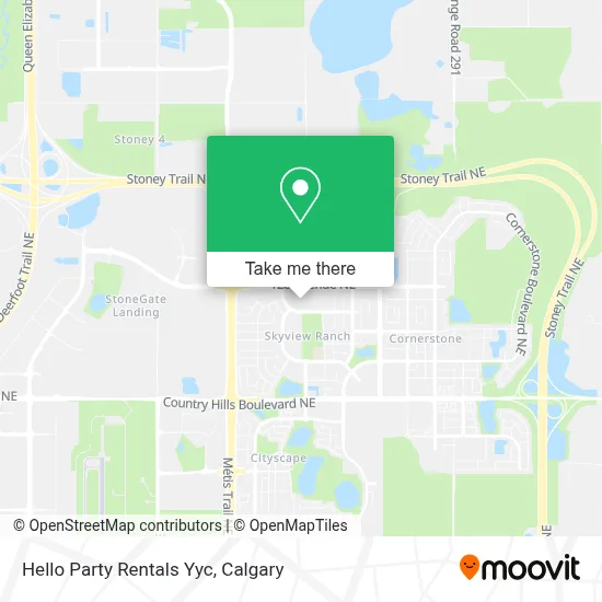 Hello Party Rentals Yyc map