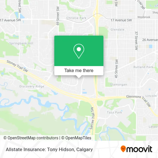 Allstate Insurance: Tony Hidson map