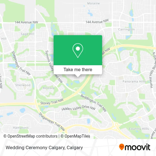 Wedding Ceremony Calgary map