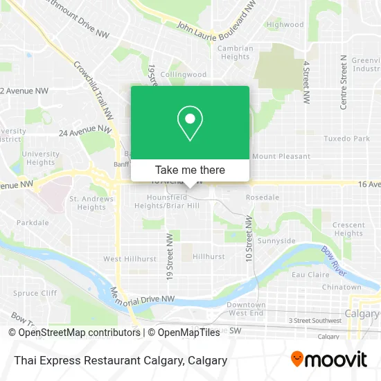 Thai Express Restaurant Calgary map