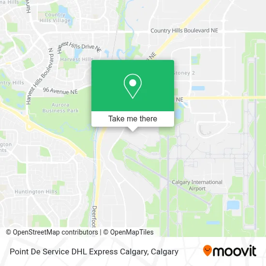 Point De Service DHL Express Calgary map