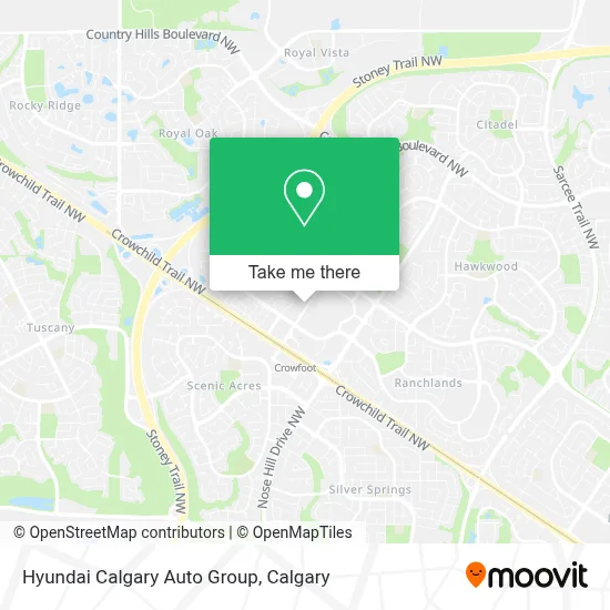Hyundai Calgary Auto Group map