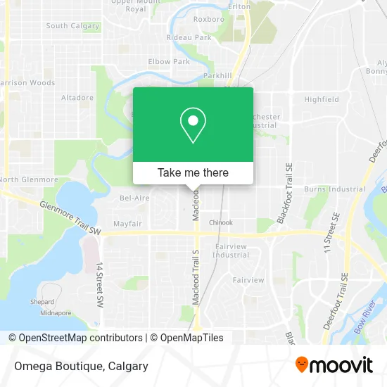 Omega Boutique map