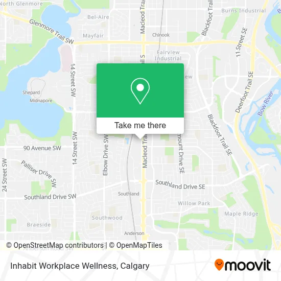 Inhabit Workplace Wellness map