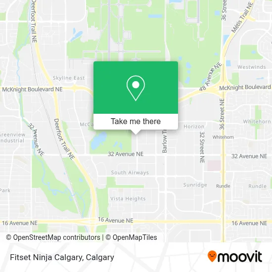 Fitset Ninja Calgary map