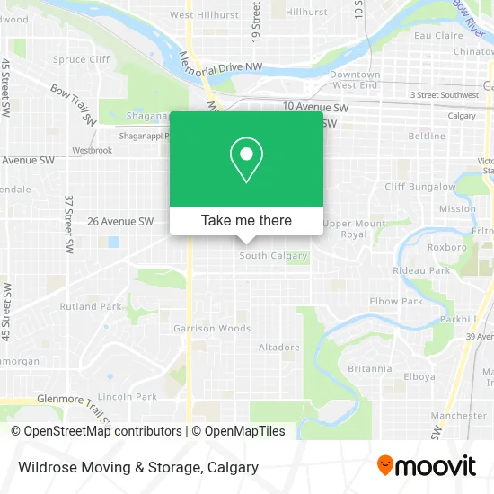 Wildrose Moving & Storage map