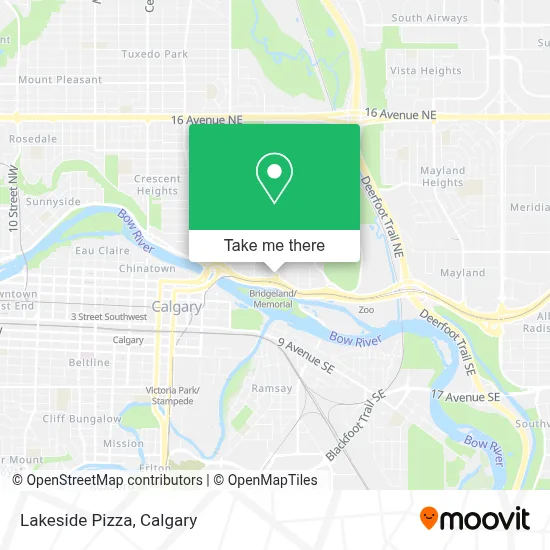 Lakeside Pizza map
