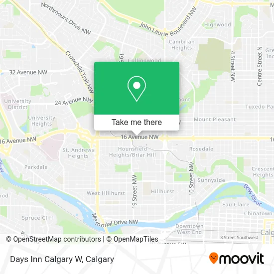 Days Inn Calgary W map