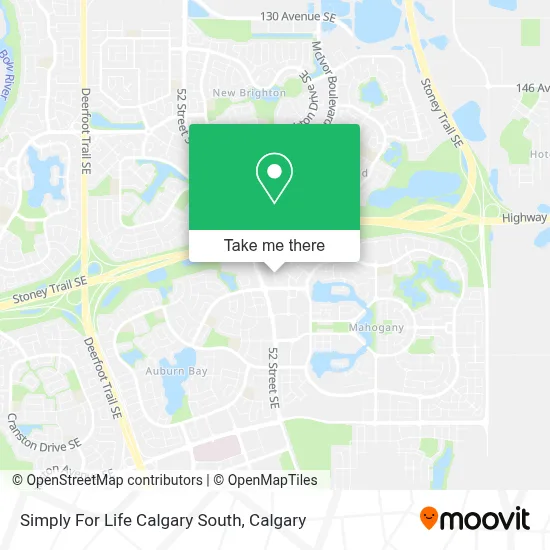 Simply For Life Calgary South map