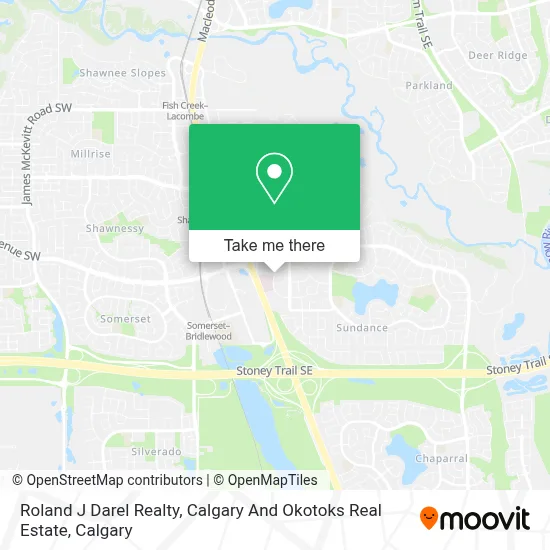 Roland J Darel Realty, Calgary And Okotoks Real Estate map