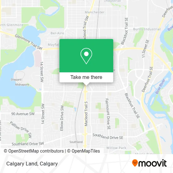 Calgary Land map