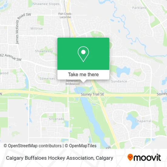 Calgary Buffaloes Hockey Association map