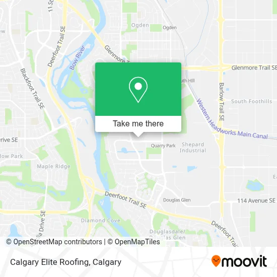 Calgary Elite Roofing map