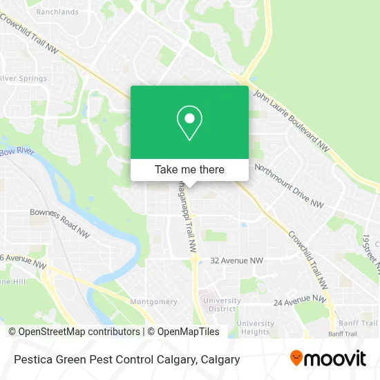 Pestica Green Pest Control Calgary map