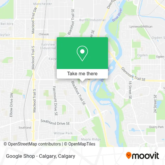 Google Shop - Calgary map