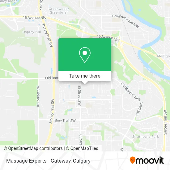 Massage Experts - Gateway map