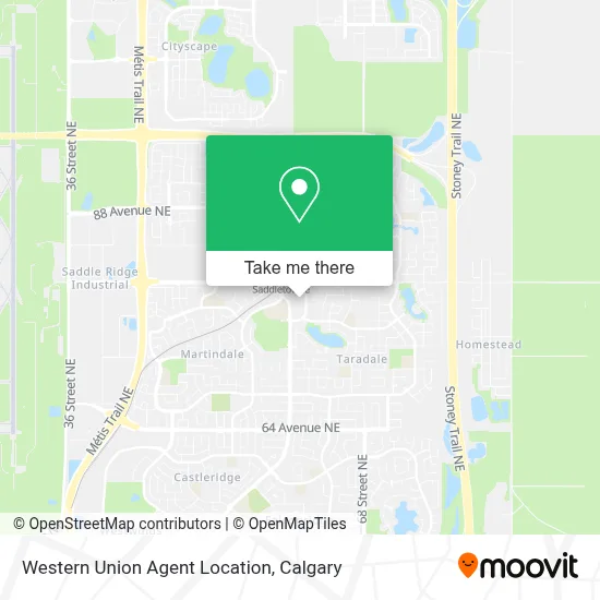 Western Union Agent Location map