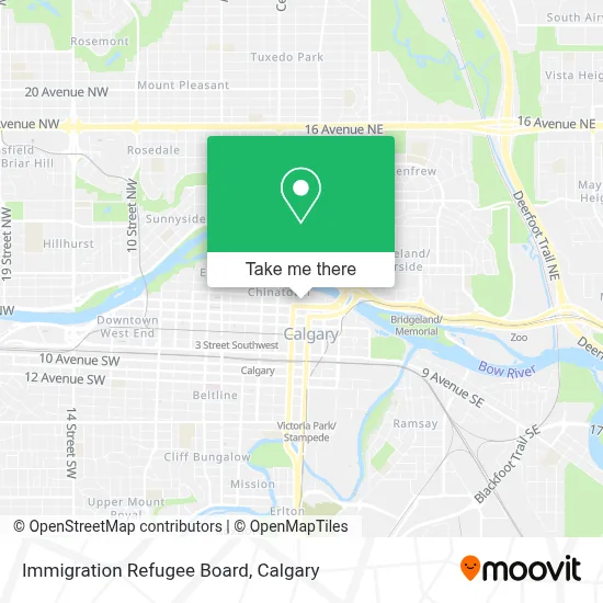 Immigration Refugee Board map