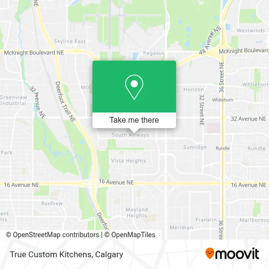True Custom Kitchens map