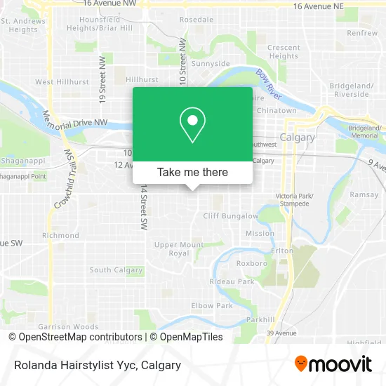 Rolanda Hairstylist Yyc map