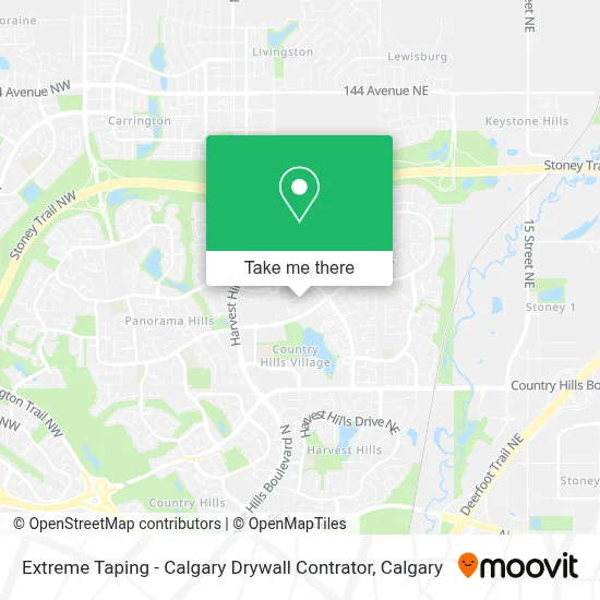 Extreme Taping - Calgary Drywall Contrator map