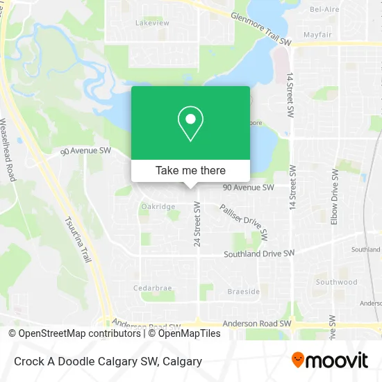 Crock A Doodle Calgary SW map